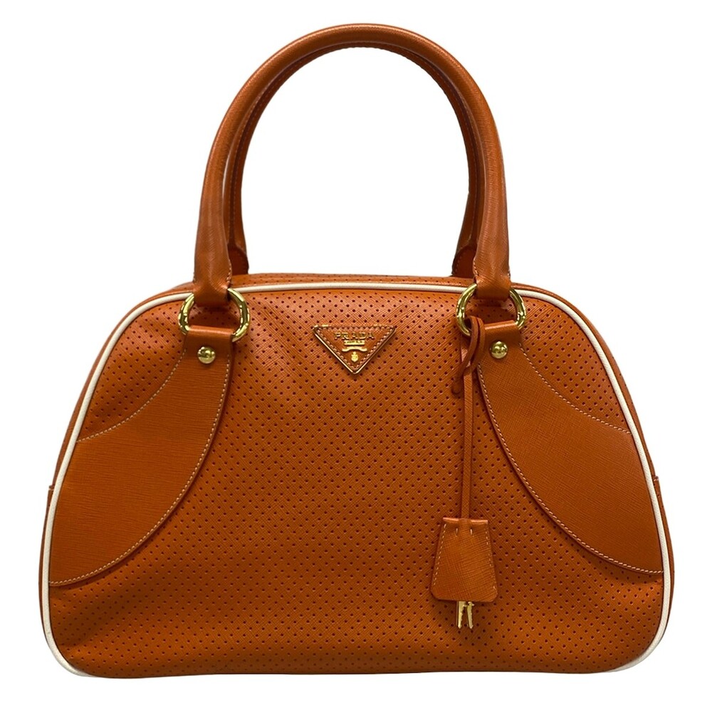 Prada Orange Leather Handbag #324058P84B
